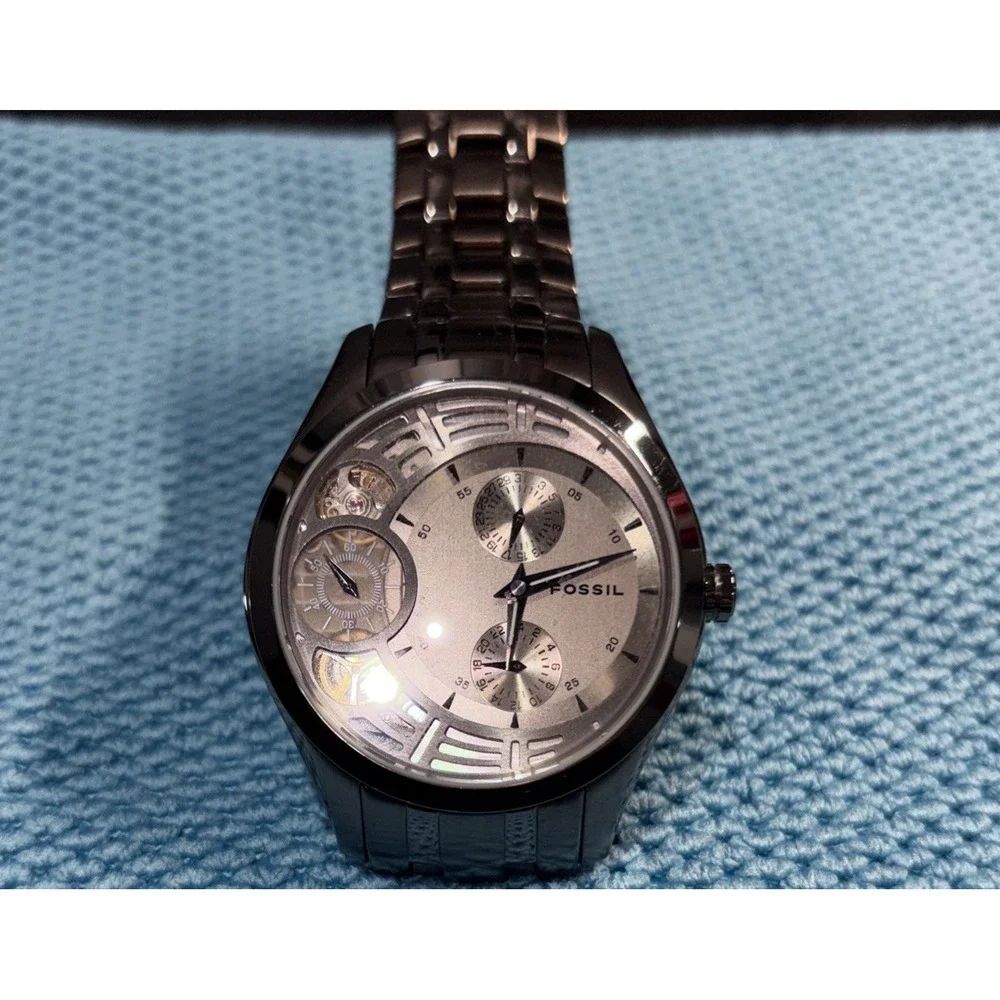 Fossil Twist ME-1012 Men's Hybrid Automatic Watch Gunmetal Gray- Excellent